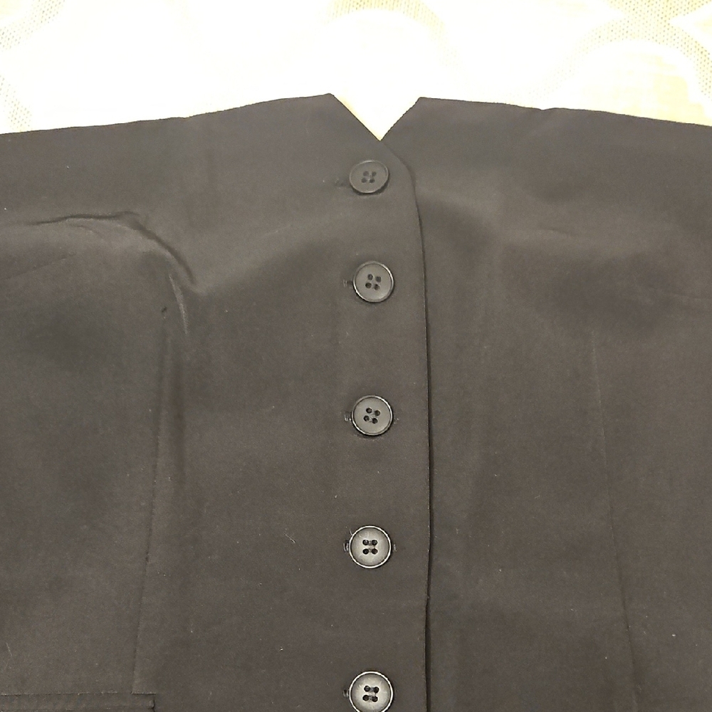 NWT Bar III Formal Black Strapless Coset Button-Up Top Sz. 12. - Picture 3 of 11